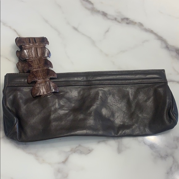 Genuine leather clutch - Picture 1 of 5